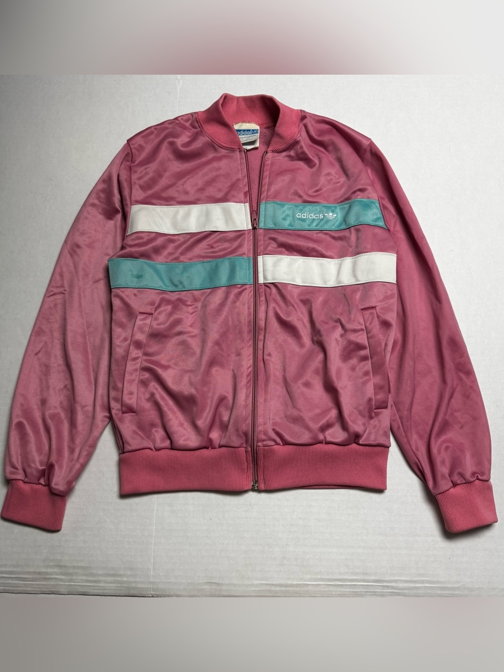 Vintage 70s/80s Women's Adidas Track Jacket In Pink Size: Small Made in USA